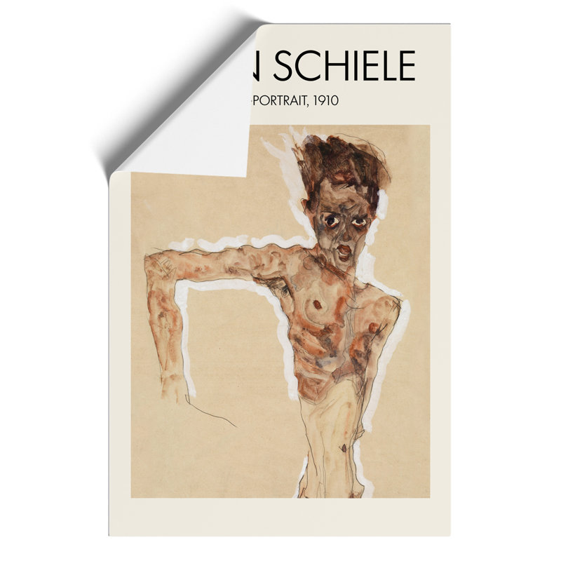 Self Portrait by Egon Schiele - No Frame Print, 59cm H x 42cm W x 0.1cm D