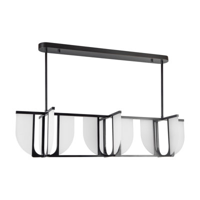 Anders 59-in Black dimmable LED Linear Pendant