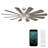  65" Wyndmill 12 - Blade Indoor/Outdoor Smart Ceiling Fan with Remote Control and LED Light Kit Included, Works With Alexa and iOS / Android App, Steel/Weathered Wood-66343260