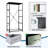 4 Drawer Dresser for Bedroom, Narrow Chest of Drawers, Wooden Top and Study Iron Frame 18"x37.5"-(WxH)