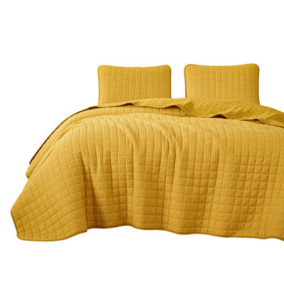 Wilmer Waffle Weave Textured Quilt Set