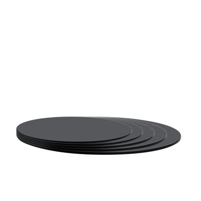 39.3 Inch, Round, Black, Tempered Glass Table Top, 3/8 Inch Thick, Ideal For High - Stress Situations Can Withstand Substantial Forces