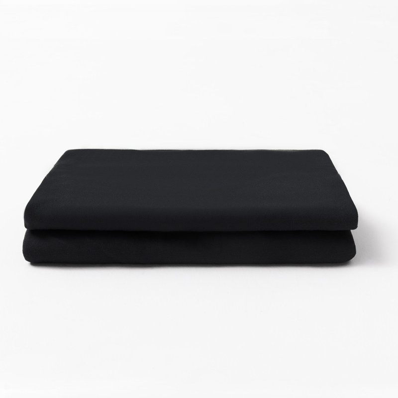 Barossa Design Extra Soft Jersey Knit Pillowcase, Black, King Pillow Case