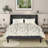 Emonnie Upholstered Platform Wingback Bed with Headboard-255258533-255258554