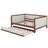Full Size Upholstered Daybed With Trundle And Nailhead Decoration