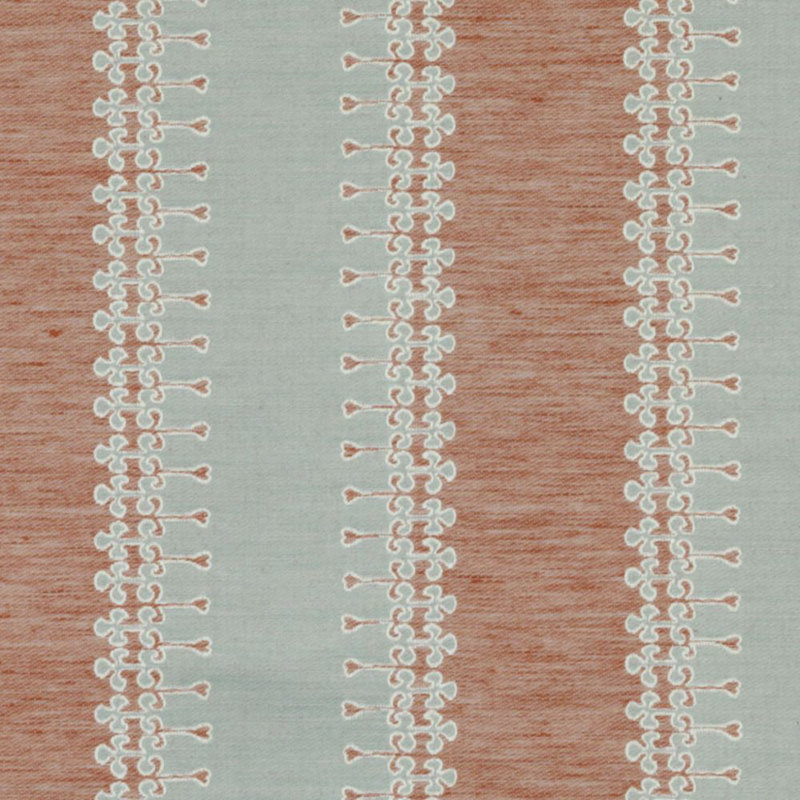 Duralee Olsen Fabric, Mint/Red