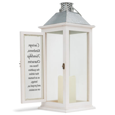 17'' H Tabletop Lantern with Candle Included
