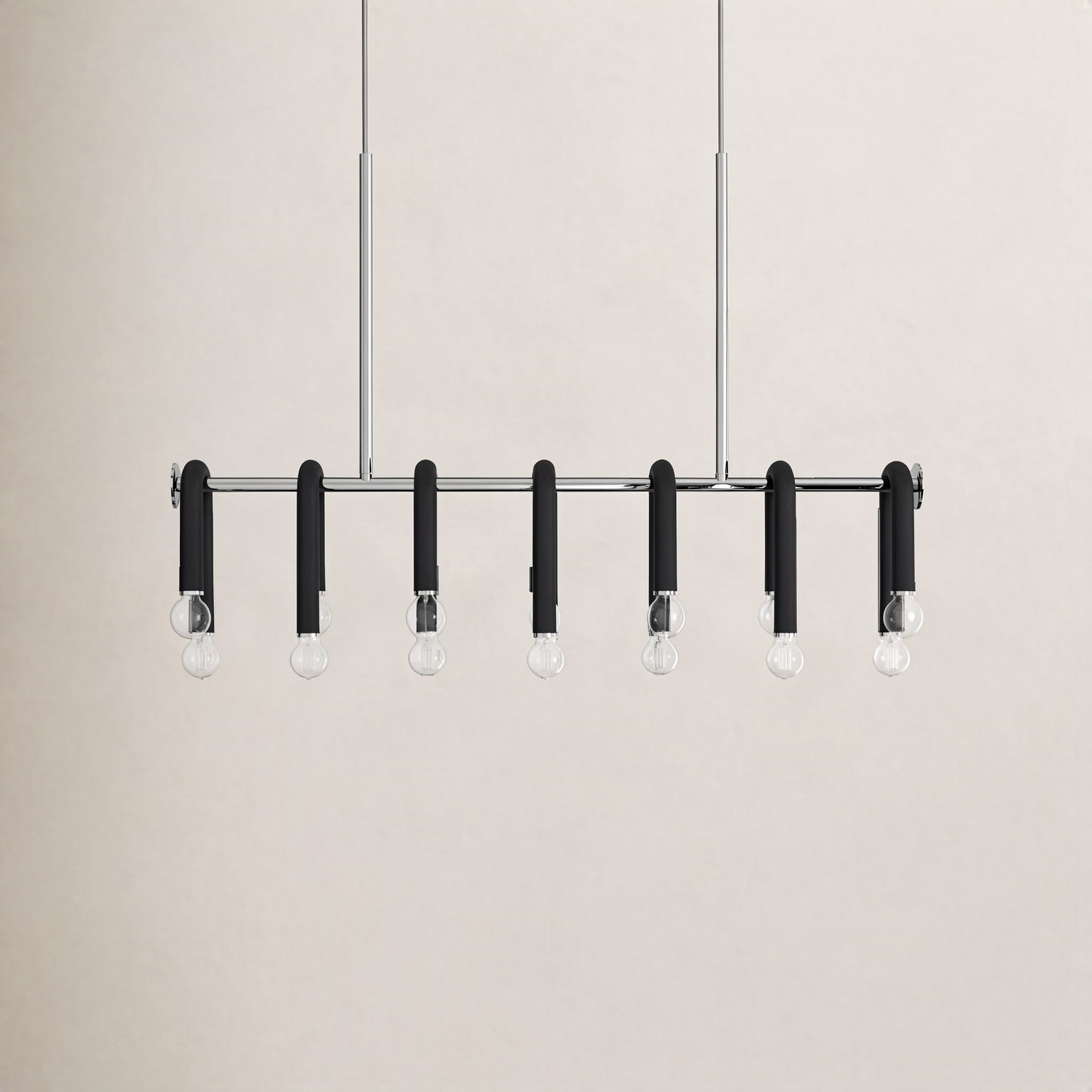 Rhea 14 Light Dimmable Pendant, Polished Nickel