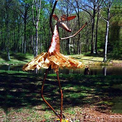 Animals Weather Resistant Copper Garden Statue