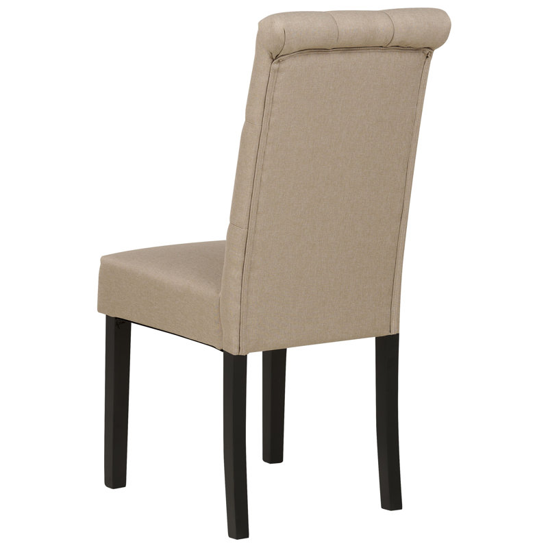 Algoma 51cm H Tufted Polyester Upholstered Upholstered Back Side Chair in Beige