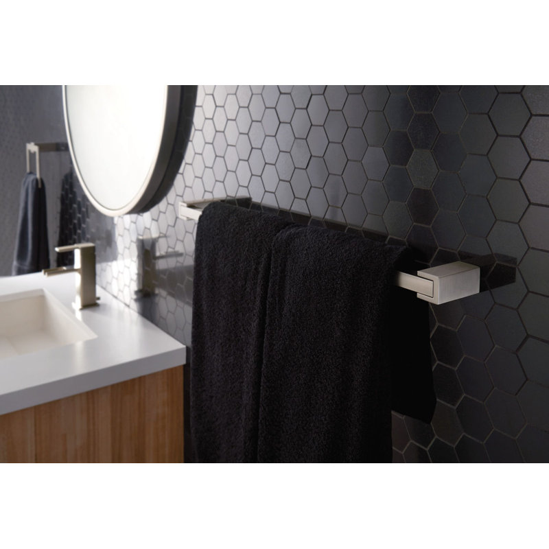 Kyvos 24" Wall Mounted Towel Bar, Brushed Nickel