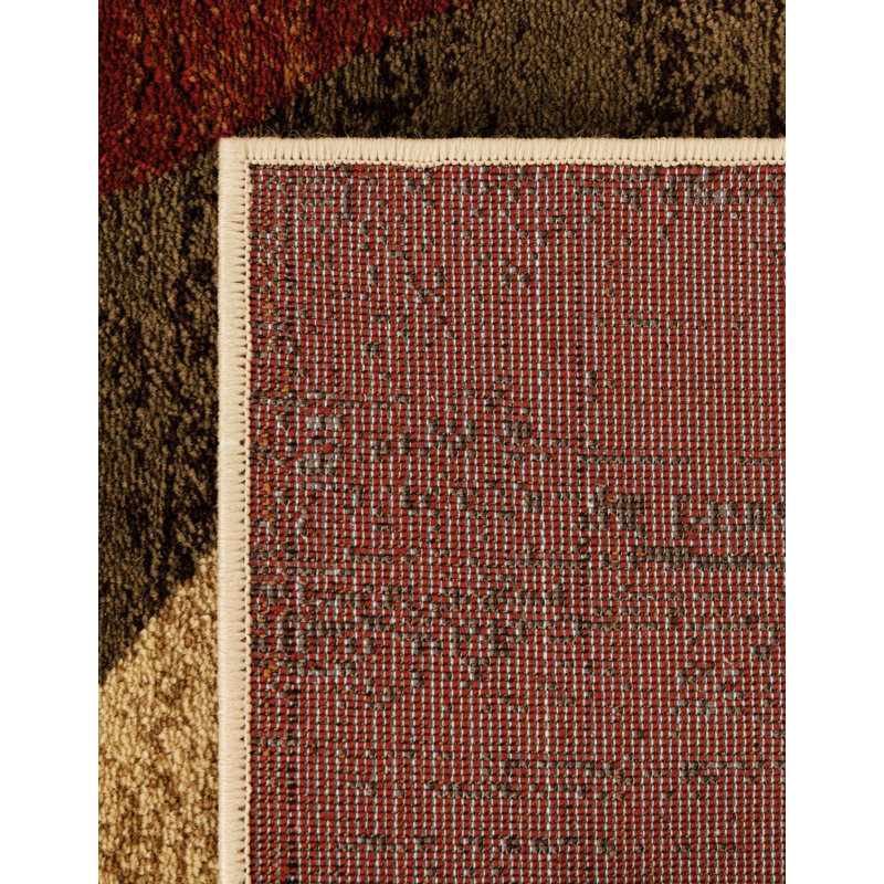 Ivetta Abstract Beige Area Rug, Octagon 7'10" x 7'10"