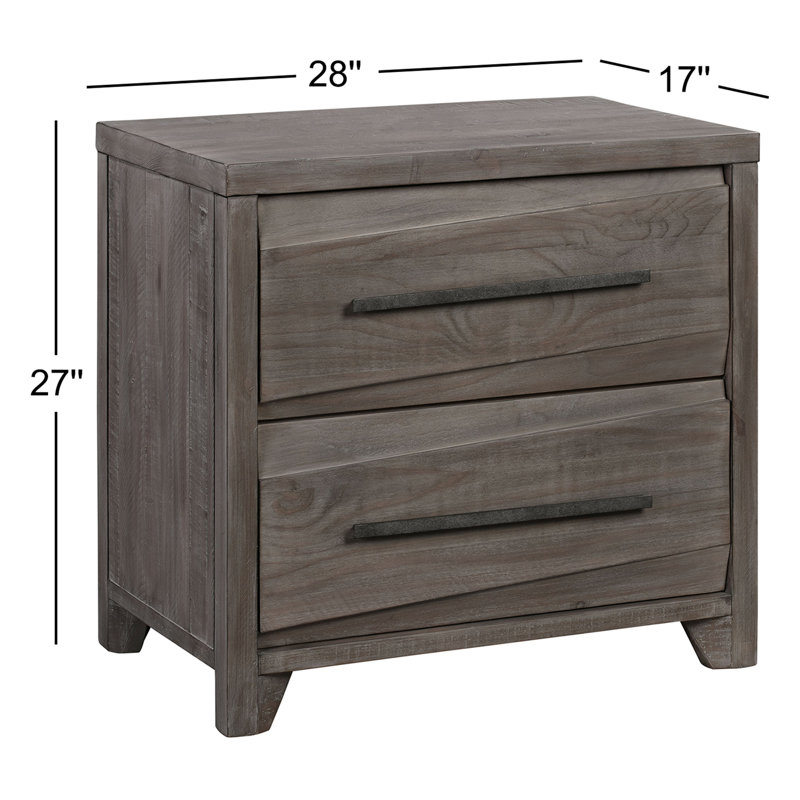 Fidelina 28'' W Solid Wood Nightstand