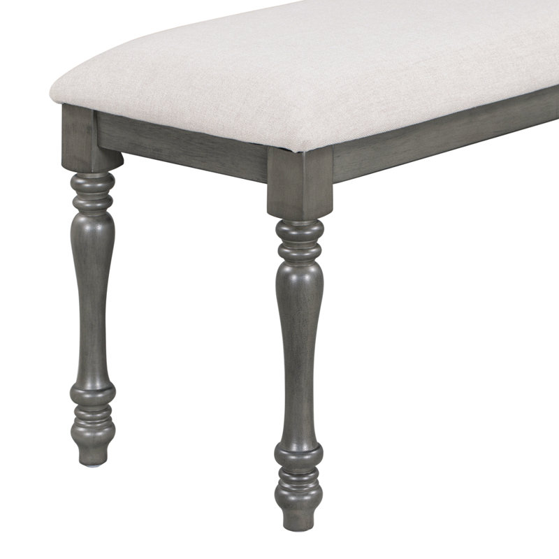 Alexsis Four Leg Dining Set, Gray, Gray, Gray/White