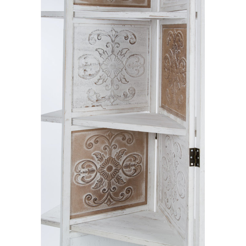 Dowdle 155cm W x 181cm H 4 - Panel Solid Wood Folding Room Divider