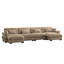 Canapé modulaire modulaire avec repose-pieds convertible