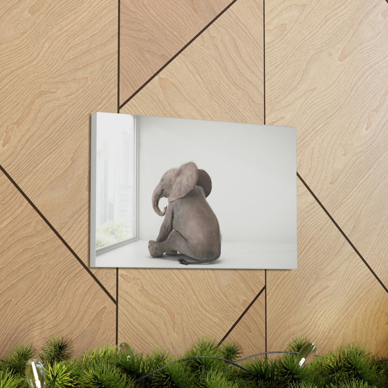 Drôle d'éléphant africain, H 12 po x l 16 po