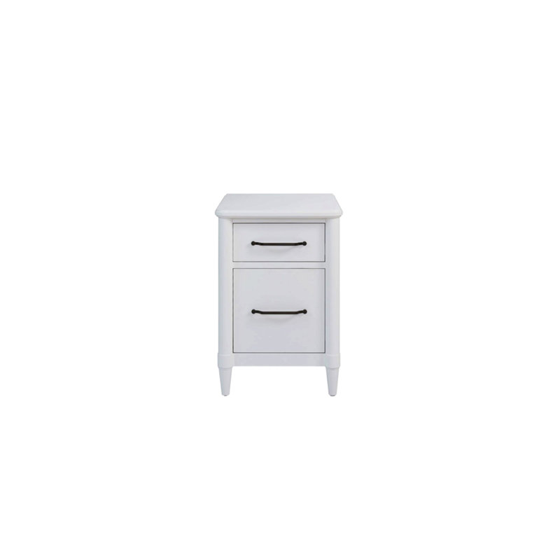 Classeur 2 tiroirs pour bureau personnel, Blanc