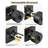 Black Interior Door Knobs, Matte Black Privacy Door Knobs, Black Square Interior DoorKnobs for Bedroom, Bathroom, Modern Design (4 Pack)
