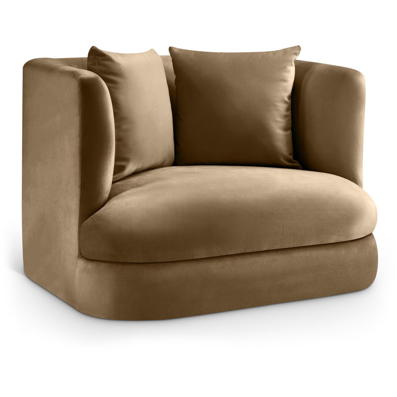 Chaise en velours Ethalind, Velours beige