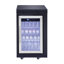 Îlot de barbecue extérieur noir 4 brûleurs 72000 avec réfrigérateur à une porte, évier et 2 surfaces de cuisson. Éclairage halogène pour une sécurité optimale. Évier/robinet inclus. Bouton de commande rouge/blanc avec indicateur lumineux.