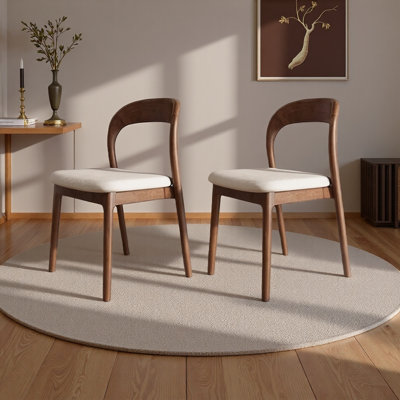Ensemble de 2 chaises de salle à manger en bois massif Modern Kitchen