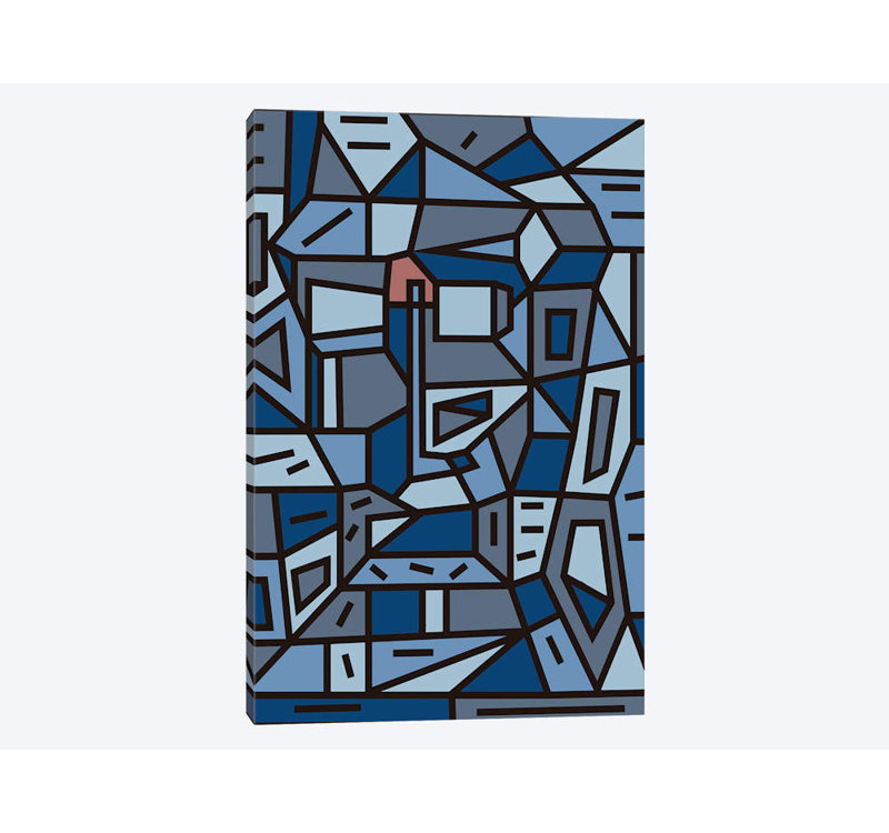 " Urban Ego Study " by Barruf, 26" H x 18" W x 1.5" D, Black Framed Canvas, No Mat