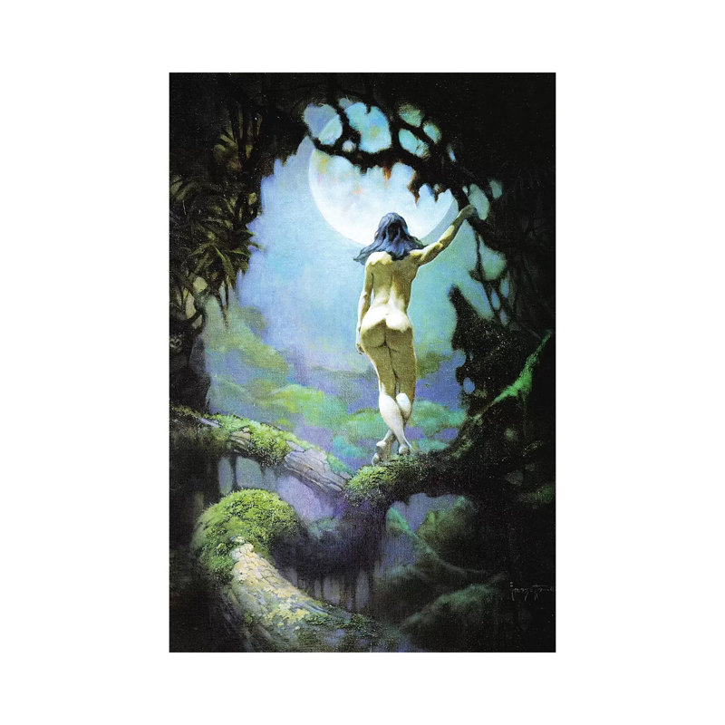 Moon Rapture by Frank Frazetta - Wrapped Canvas Print, 30.48cm H x 20.32cm W x 1.9cm D