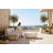 Navarro Indoor Outdoor Coffee Table In White Concrete Finish