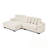 L-Shaped Sectional Sofa With 8 Pillows And Ottoman-1773232841