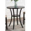 Table de bar ronde 3 pièces Biony avec 2 chaises de pub cloutées en tissu-114251720