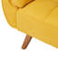 Canapé convertible rembourré 75,39 po avec pieds fuselés en bois et dossier réglable Futons-61744029