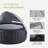 Auvent extérieur pour abri de spa avec abat-jour d'extérieur avec fenêtres en filet, coupe-vent, pour accessoires de spas de spa gonflables, protection solaire