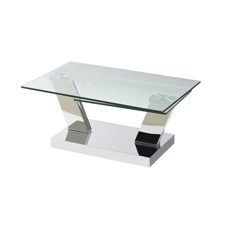 Table basse à piédestal extensible