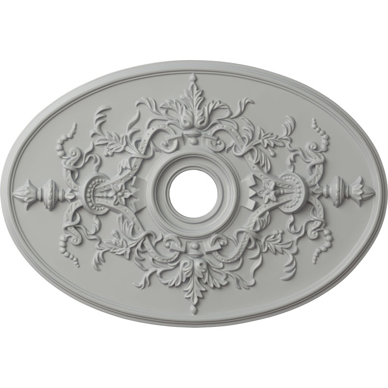 Médaillon de plafond Endurathane Alexa, l 30 3/4 po x H 21/14 po x P 3 7/8 po x P 1 5/8 po (convient aux auvents jusqu'à 5 5/8 po), finition bronze peinte à la main