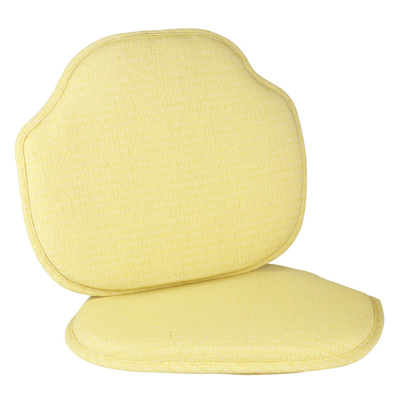 Coussins de chaise antidérapants Windsor, Jaune