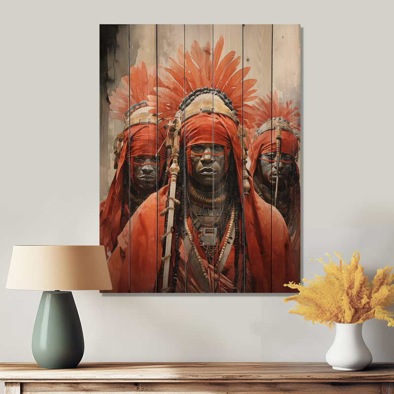 Jadyel tribus d'Afrique Yoruba Masquerade I sur impression sur bois, H 32 po x l 24 po x P 0,78 po