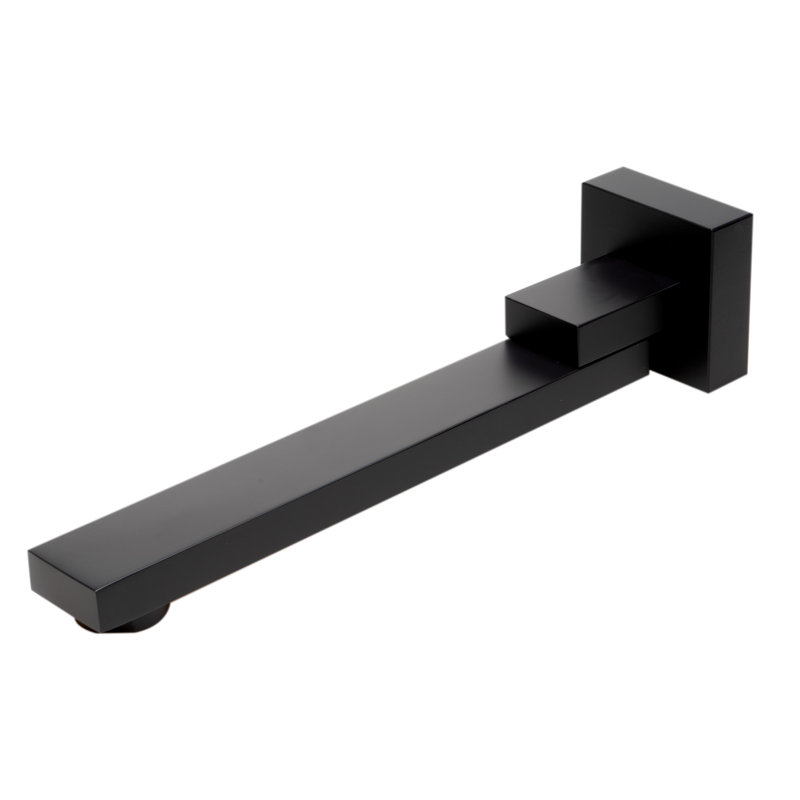 Black Matte Brass Wall Mounted Foldable Tub Spout