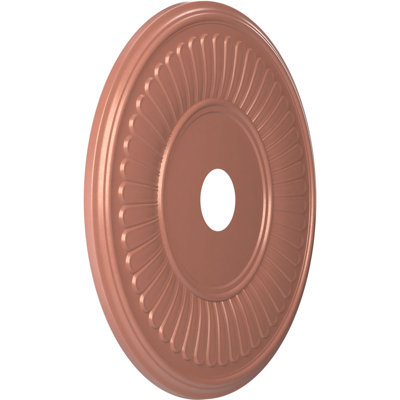 22"OD x 3 1/2"ID x 1"P Berkshire Thermoformed PVC Ceiling Medallion (Fits Canopies up to 10 1/8"), Universal Pearl Metallic Champagne Pink