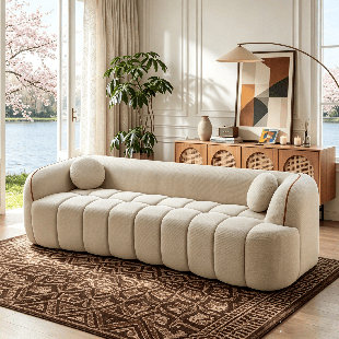 98.4" Corduroy Cloud Sofa