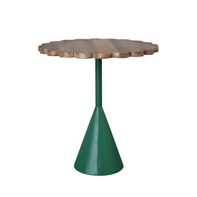 Scalloped Mango WoodIron Bistro Table