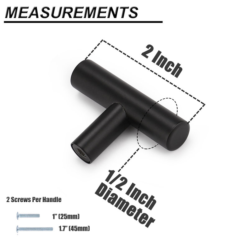 Bar Knob Multipack, Black
