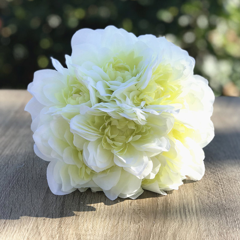 Arrangement floral dahlia de bouquet artificiel, Crème