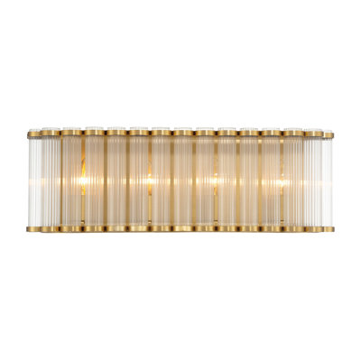 Vanity, 24", Gold, Ribbed Glass