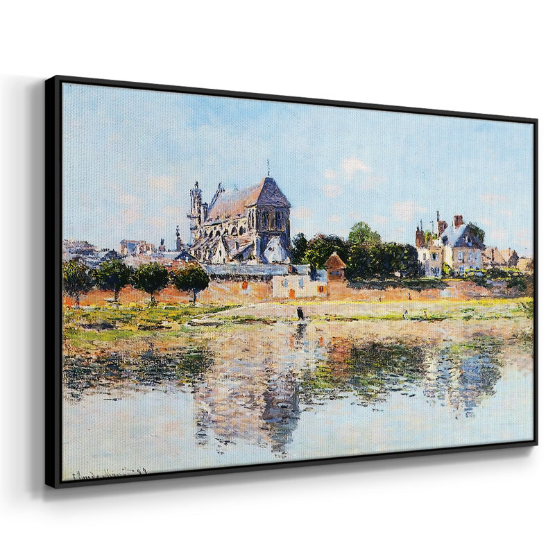 Vue de l'église de Vernon, 1883, H 27 po x l 41 po x P 2 po, Noir