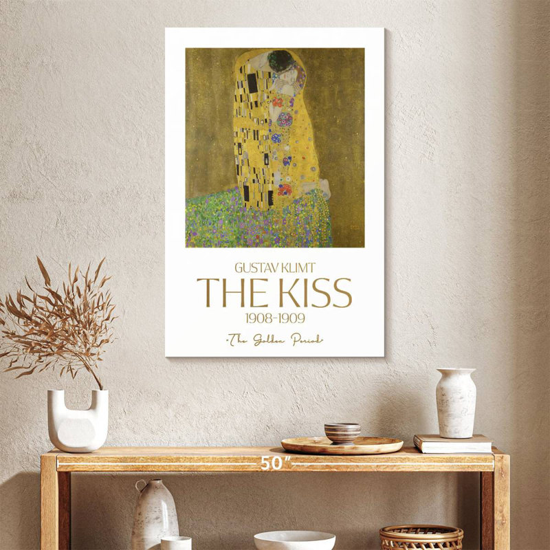 Affiche d'exposition The Kiss Klimt, H 39 po x l 26 po
