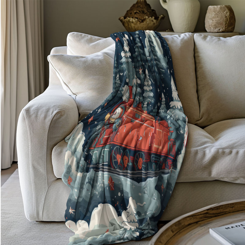 Snowy Express - 1 Piece Premium Blanket, Twin