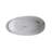 67" Freestanding White & Gold Marble-textured Engineered Stone Bathtub– Layered Thickened Edge Soaking Tub