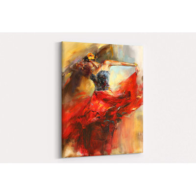 " Spanish Flamenco Dancer 20 inch x 30inch " Painting