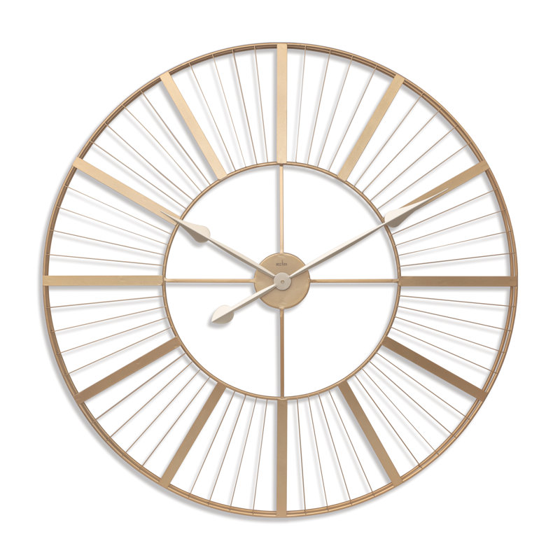 Acctim Wall Clock Galvanised Metal Outdoor & Indoor Use Weather, Gold, 80cm H x 80cm W x 5cm D